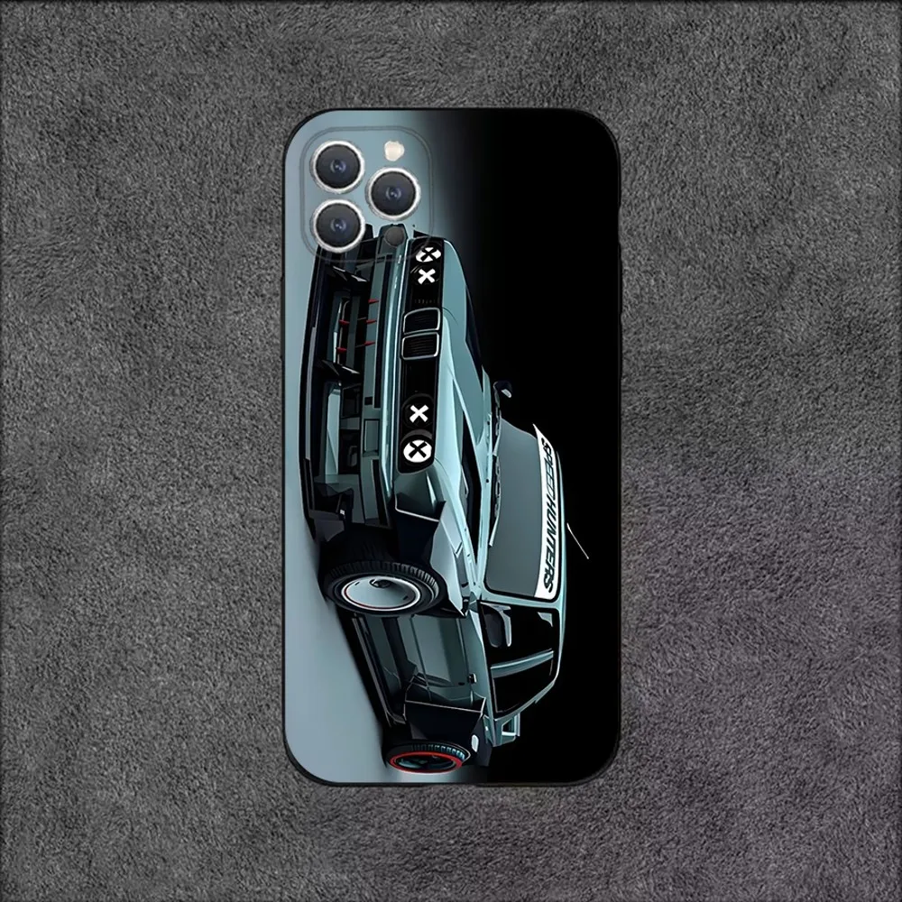 Car for B- Bmwes-S E30 Phone Case For iPhone 15,14,13,12,11,Plus,Pro Max,XS,X,XR,SE,Mini,8,7 Soft Silicone Black Cover