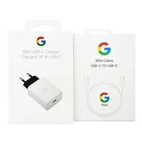 30W EU Charger For Google Pixel 8 7 6 5 4 Pro A Type C Fast PD Wall Charging Quick Adapter With 100cm USB type C To Type C cable