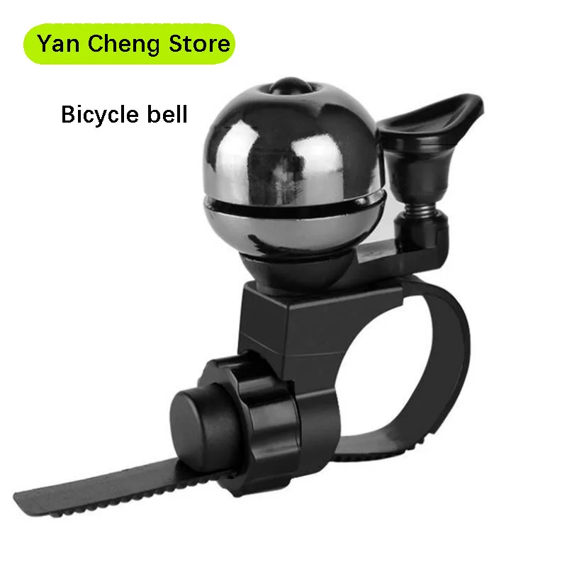 جرس دراجة نحاسي للدراجات الجبلية ودراجة الطريق بصوت واضح وهش ملحقات الدراجة باللونين الأسود والفضي #1