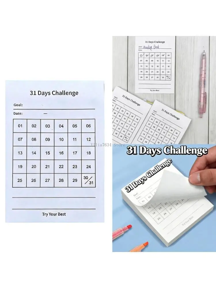 

31 Day Journal Notebook Recycled Materials Smooth Writing Habits Trackers For Goal Setting Selves Discipline Enhancement