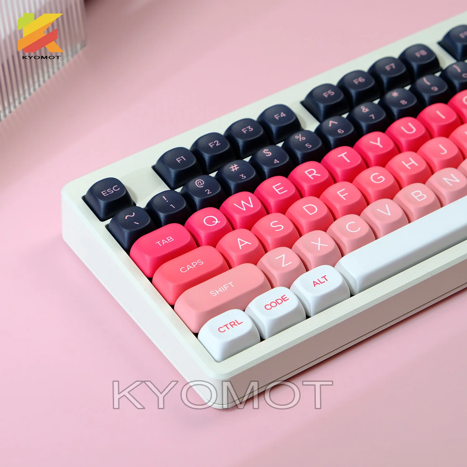 

KTOMOT 125-клавиш с красными коллекциями, колпачки для клавиш MOA Profile Dye Sub PBT, аниме-игровые колпачки для переключателей Mx, механическая клавиатура DIY GMK