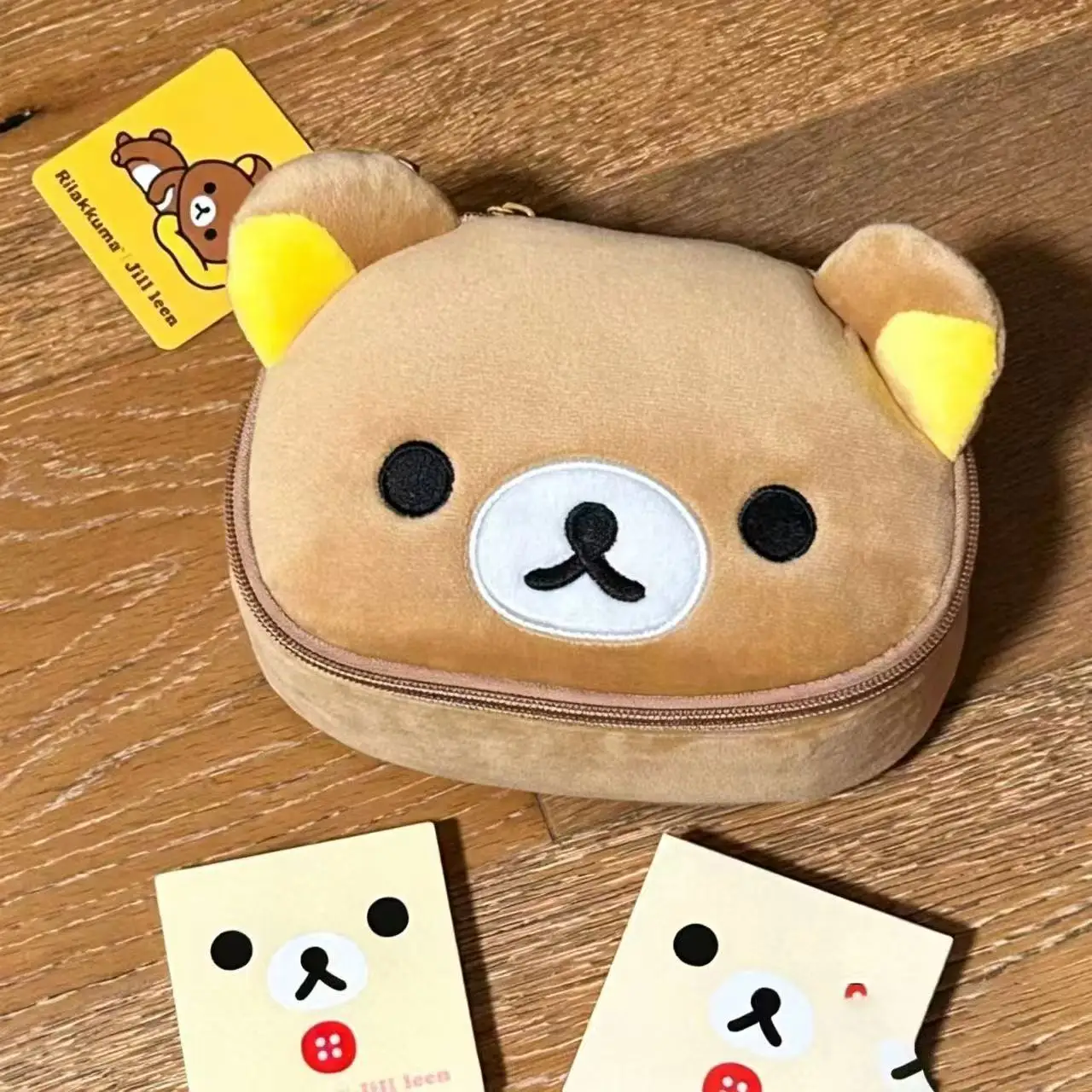 Kawaii Rilakkuma Pencil Cases For Kids Girls Cute Cartoon Bear Pencil Pouch Organizer Pen Bag School Stationeries Gifts Ins Hot