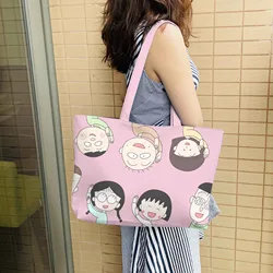 Chibi Maruko-chan Shoulder Bag Cartoon Kawaii Print Large-capacity Backpack Exquisite Storage Bag for Friends Children Gift