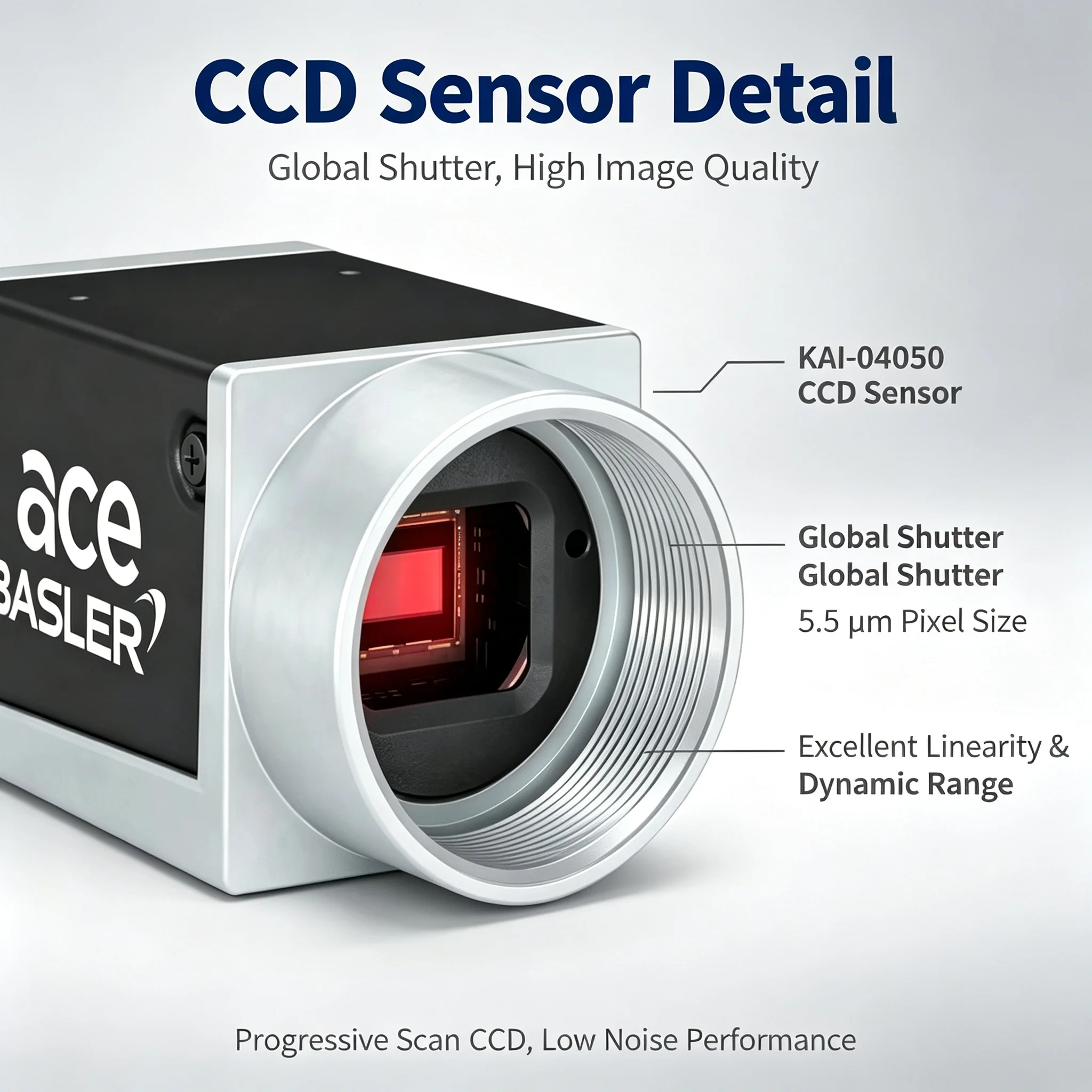 New Original  ace 2 R a2A4504-27g5cBAS a2A5328-15gmBAS GigE Color Mono Camera Global Shutter for Industrial Inspection