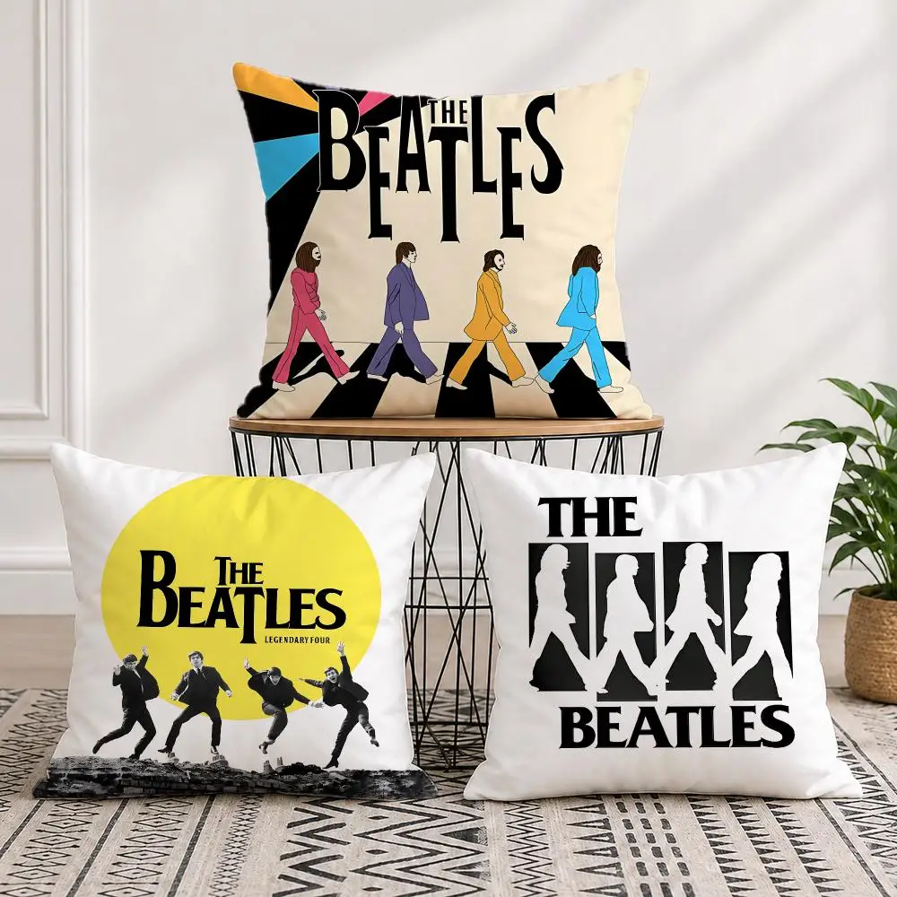 band The Beatles Cushion Cover Washable Soft Thick Cushion Cover Decorative Pillowcase for Sofa Living Room Home