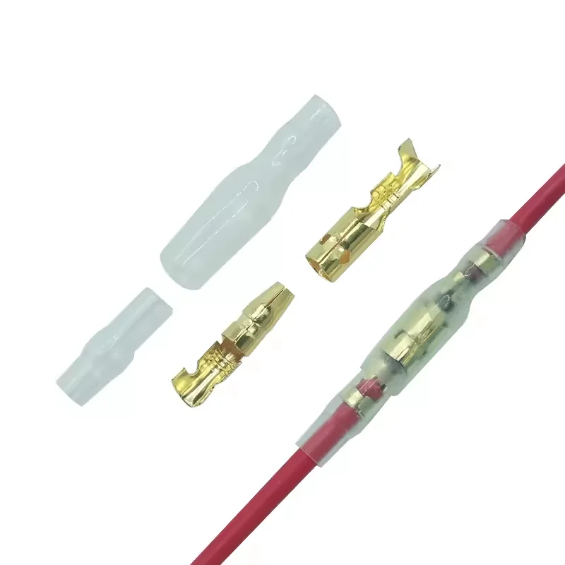 Bullet-type plug and socket terminal, wire connector,Corrosion resistance, strong conductivity, brass material