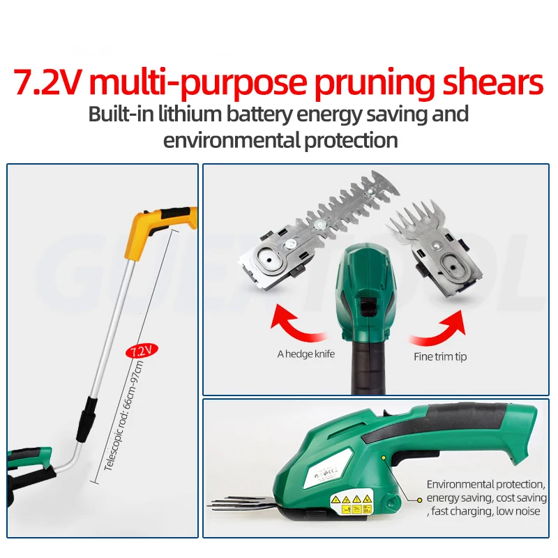 Lithium Battery Hedge Trimmer Household Rechargeable Tea Pruning And Trimming Dual-purpose Hedge Trimmer Small Lawn Mower