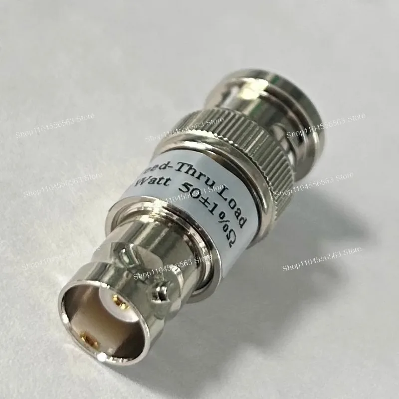 BNC Male to Terminal Through-Load - 50Ω Impedance Matcher for Oscilloscopes