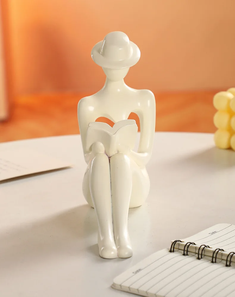 

Modern creative art sense simple abstract resin figure handicraft ornament light luxury living room home decoration