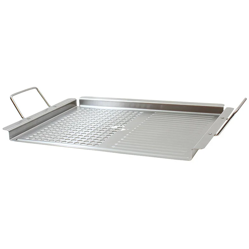 

For Stainless Steel BBQ Basket Vegetable Baking Tray Barbecue Water Collecting Plate Stainless Steel Barbecue Wire Mesh