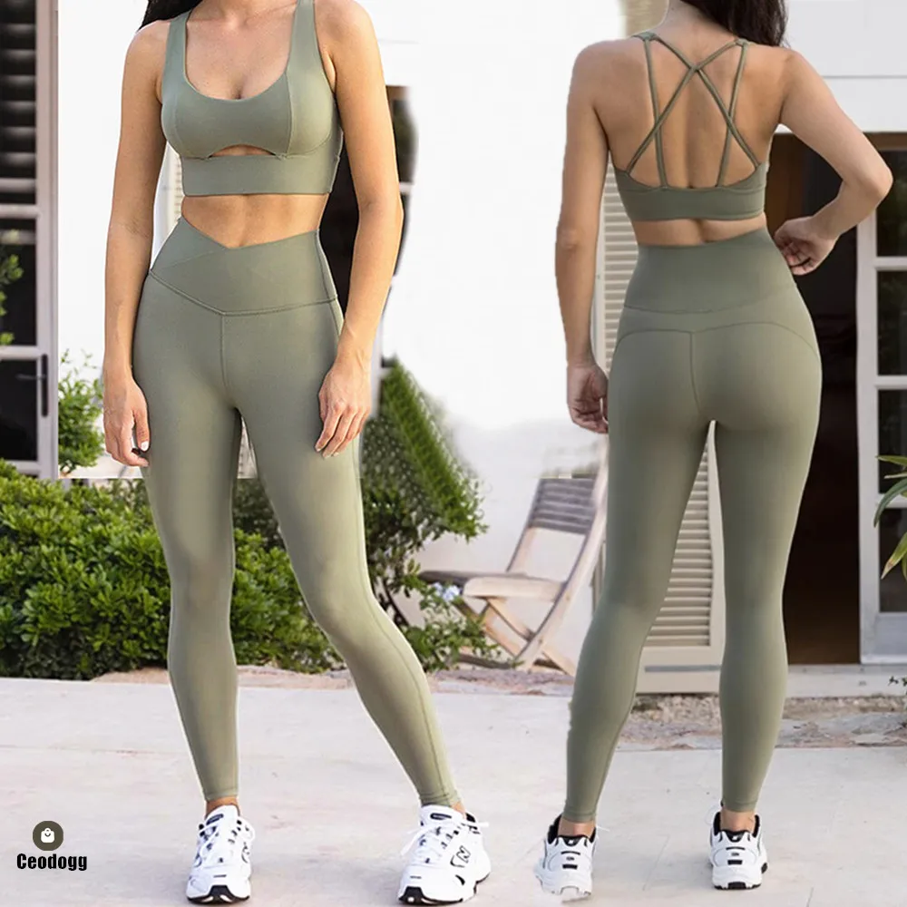Women WK Cross Sports Yoga Bra Hollow Out Back Top Push Up Fitness Bra Gym Workout Athletic Top Bralette Active Wear XP162