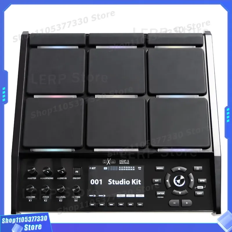 HXM HDP 5 Electronic Drum Pad Kit with Metal Stand 9 Pads Professional Octave Percussion Instrument 256 Chords 80 Preset
