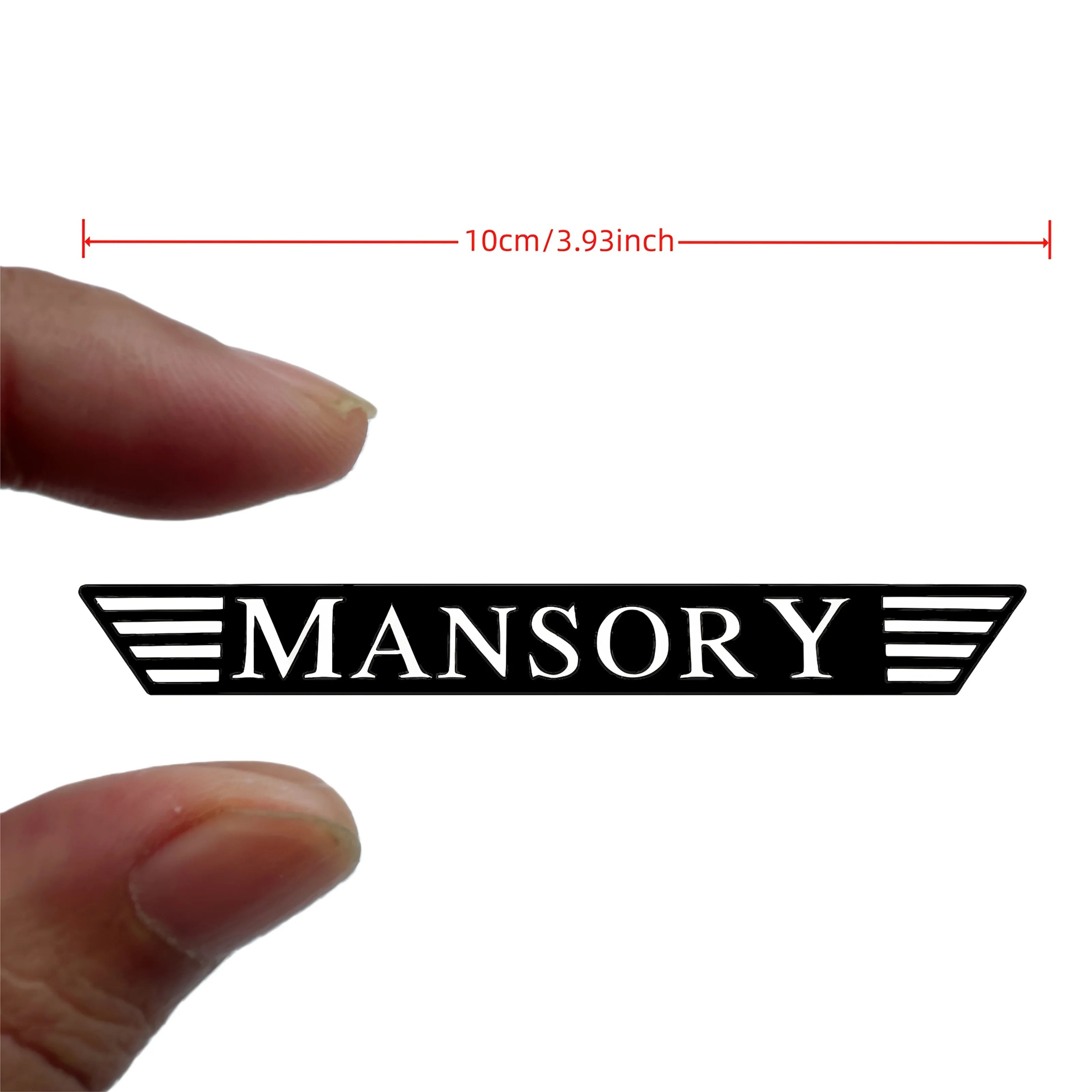 2PCS/SET Black Silver Sports Style Letter Emblem Sticker Waterproof Vinyl Decal for Car Interior & Center Console Decor