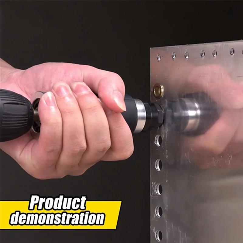 ABZV-電気アダプター リベットツール 電気ドリルアダプター リベット 6つのリベットナットマンドレルと3つのリベットヘッドを含む