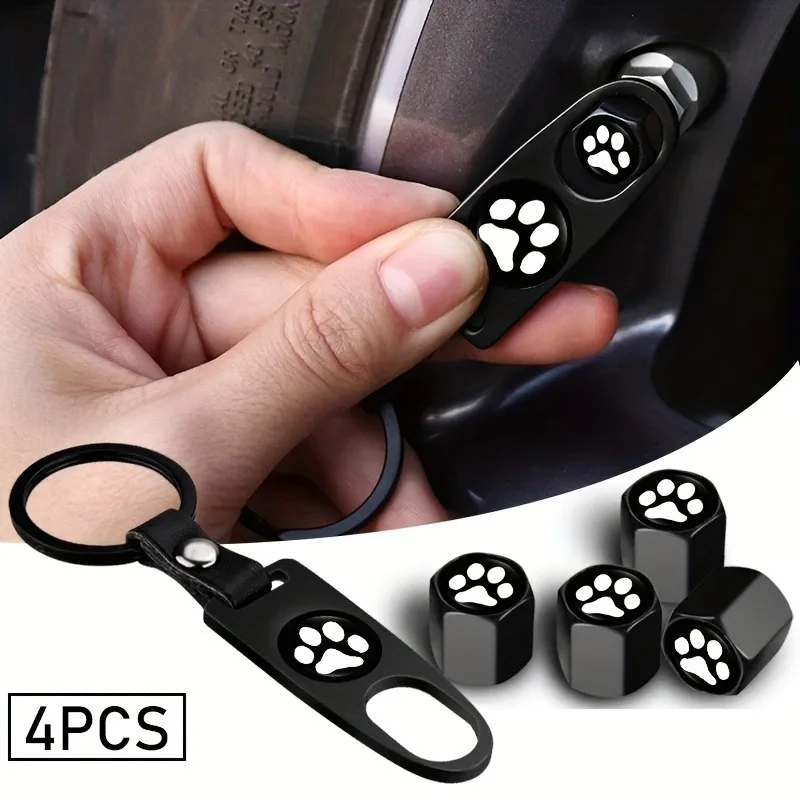 4pcs Car Dog Claw Tire Valve Cover - Suitable for cars, trucks, SUVs, bicycles, and motorcycles