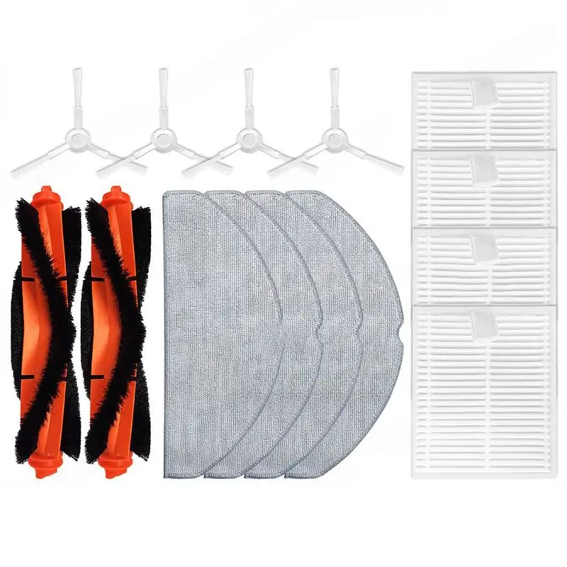 

A24F-For Xiaomi Robot Vacuum S20 / D106 Replacement Accessories Hepa Filter Main Roller Brush Mop Cloth 14Pcs Set