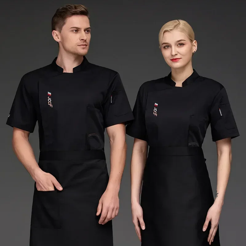 Chaqueta de Chef de estilo chino, uniforme de Chef para hombres y mujeres, uniformes de cocina para restaurante, camisas, uniforme de panadería, ropa de Chef de uso diario