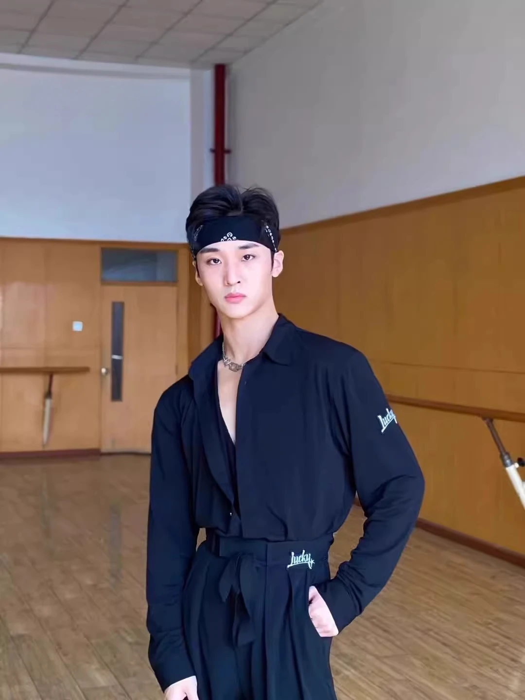 UK Latin dansjurk Heren shirt met lange mouwen Relaxed Fit Elegante prestatiekleding voor ballroompraktijk Ballroomdanskostuums