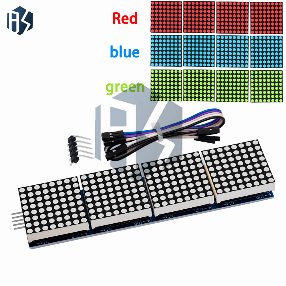 Module d'affichage matriciel 4 en 1 MAX7219, ligne à 5 broches pour microcontrôleurs Arduino, 1 pièce
