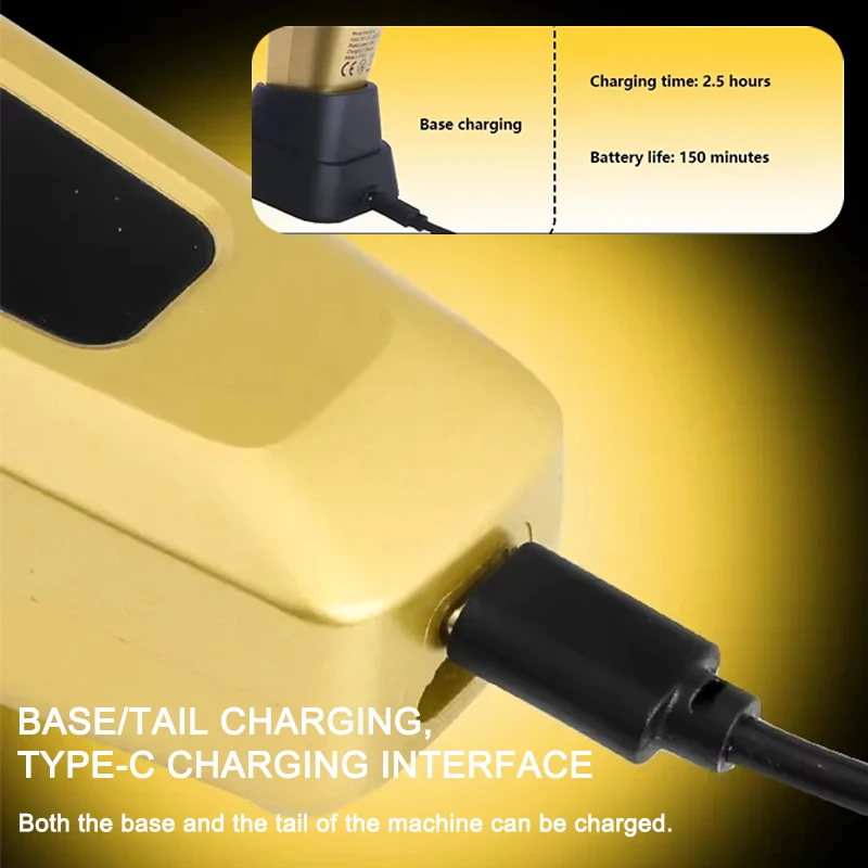 Kemei المهنية مقص الشعر الكهربائية 10 واط قادين قوة كبيرة قابلة للشحن الرجال آلة قطع الشعر كليبرز الحلاق KM-90-4 #4