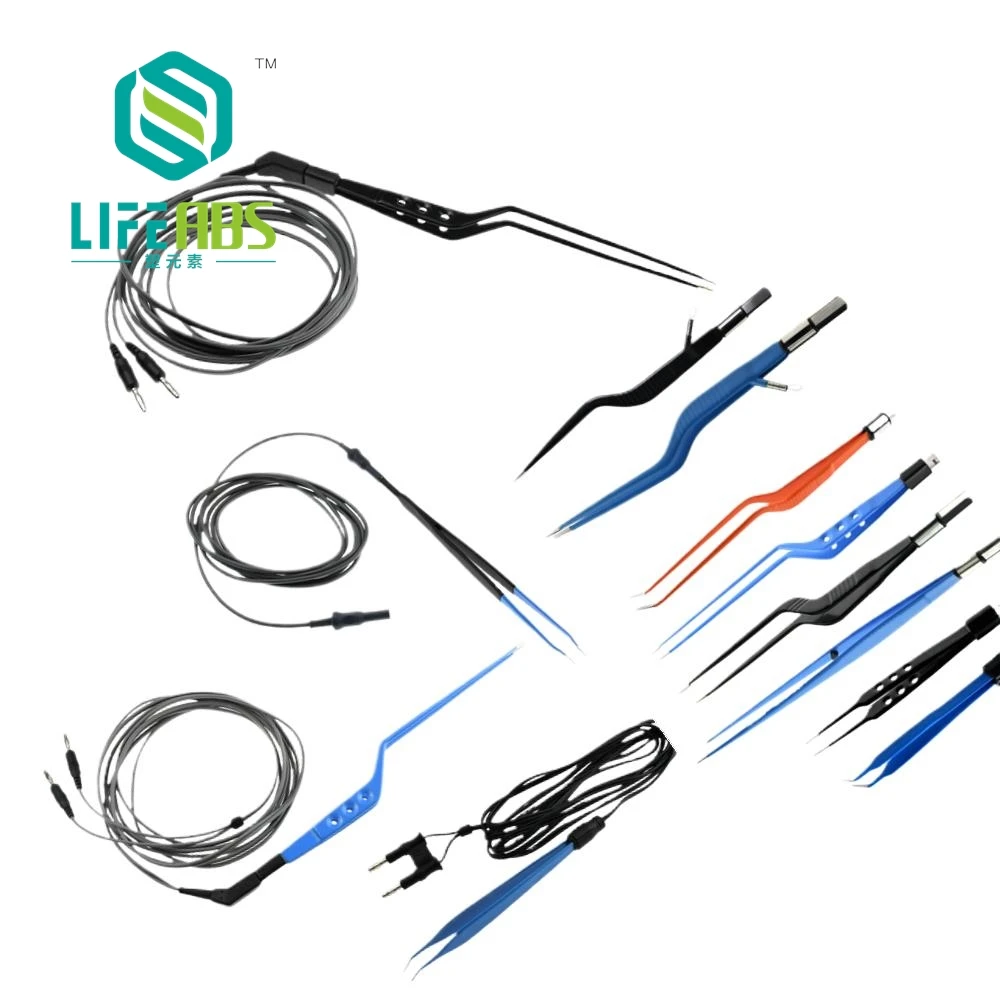 Surgical Insulated Bipolar Forceps Ophthalmic Surgical Instruments Reusable Tweezers Bipolar Electrocoagulation Tweezers