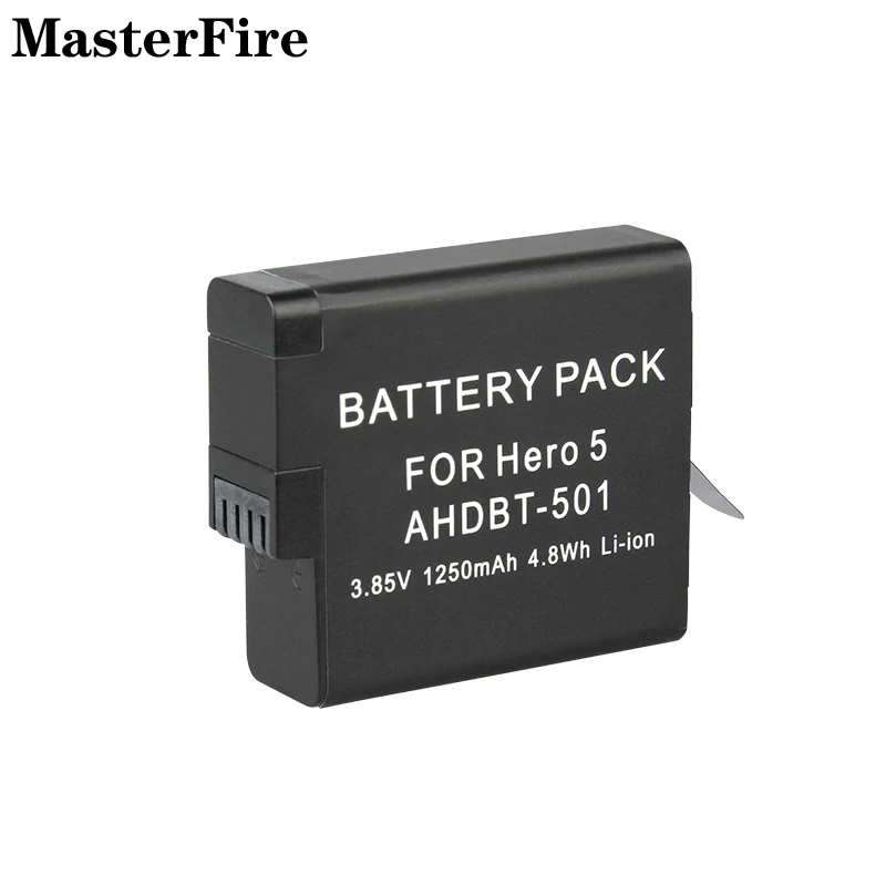 4PCS For GoPro Hero 5 Black AHDBT-501 1250mah Battery for GoPro 8 GoPro 7 GoPro 6 GoPro 5 Batteries Action Camera Accessories