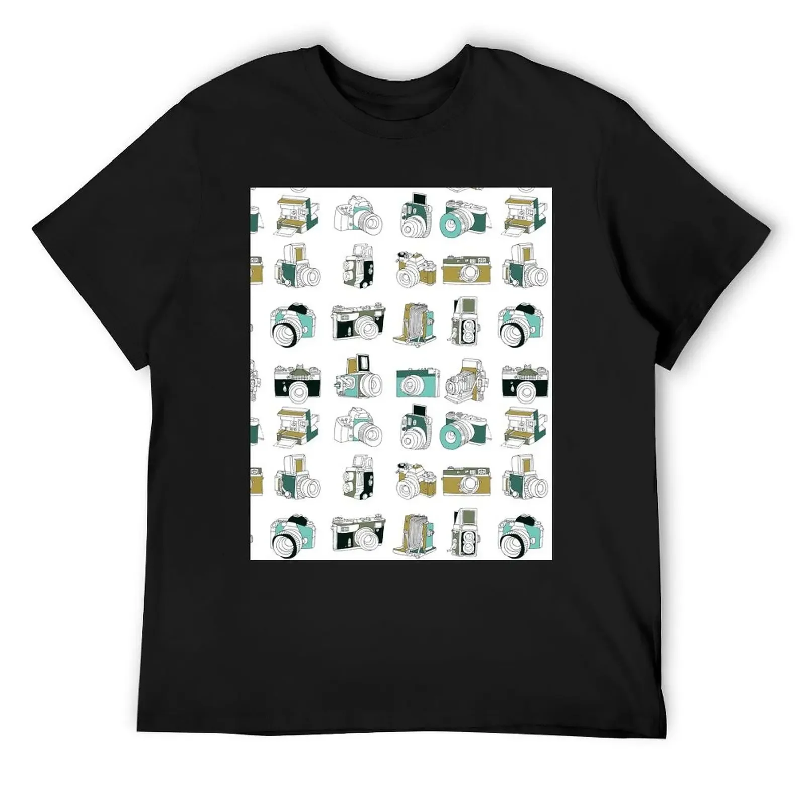 Cameras T-Shirt shirts graphic tees shirts graphic oversized man t shirt Men's cotton t-shirt