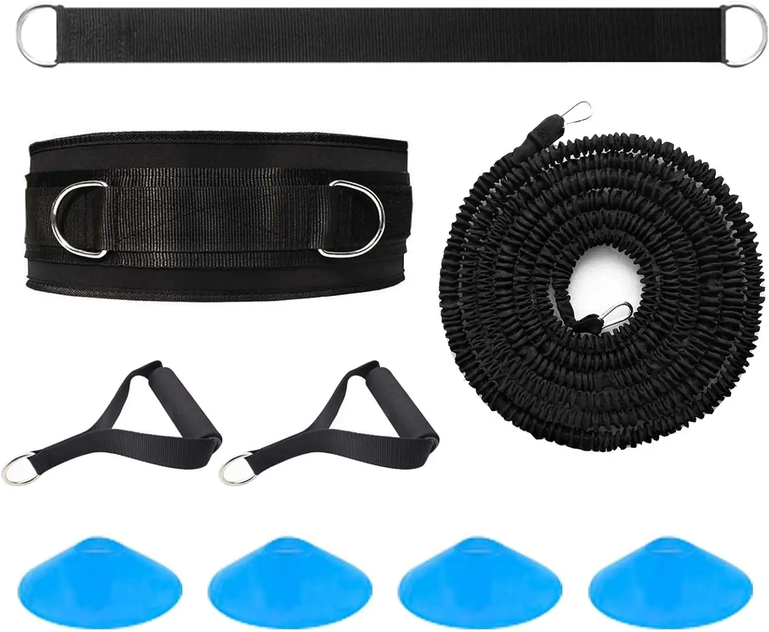 Speed Agility Training Equipment, 80lb Resistance Band Set to Improve Power, Strength, Focus Full Body Workout for Football, Bas
