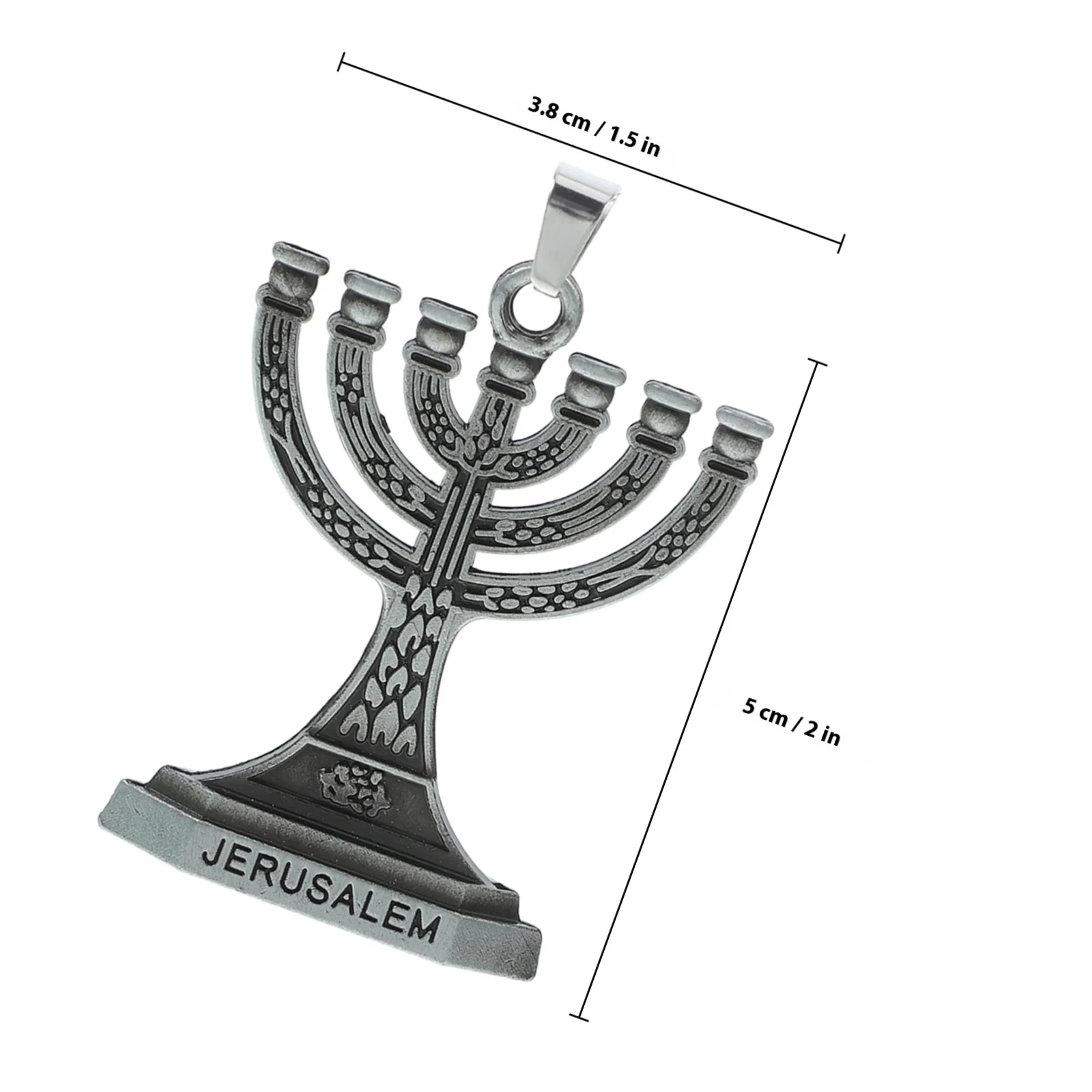 4 قطعة سحر الشمعدان للمجوهرات المعلقات اليهودية الرجعية الفولاذ المقاوم للصدأ قلادة الدينية Hanukkah المفاتيح DIY بها بنفسك الاكسسوارات الحرفية