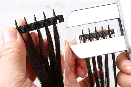 The Latest Third Generation 6D Hair Extension Machine Accessories 3nd 6D Buckle Hookless Design for Human Hair Extensions