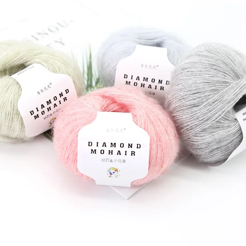 4pcs Mohair Yarn Crochet Cheap Yarns Baby Wool Yarn for Knitting Sweater 166m hilo para tejer a crochet