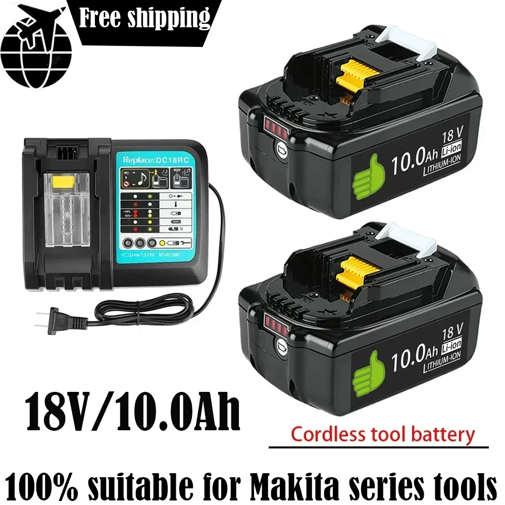 

Makita Original Lithium ion Rechargeable Battery 18V 10000mAh 18v 10.0Ah drill Replacement Battery BL1860 BL1830 BL1850 BL1860B