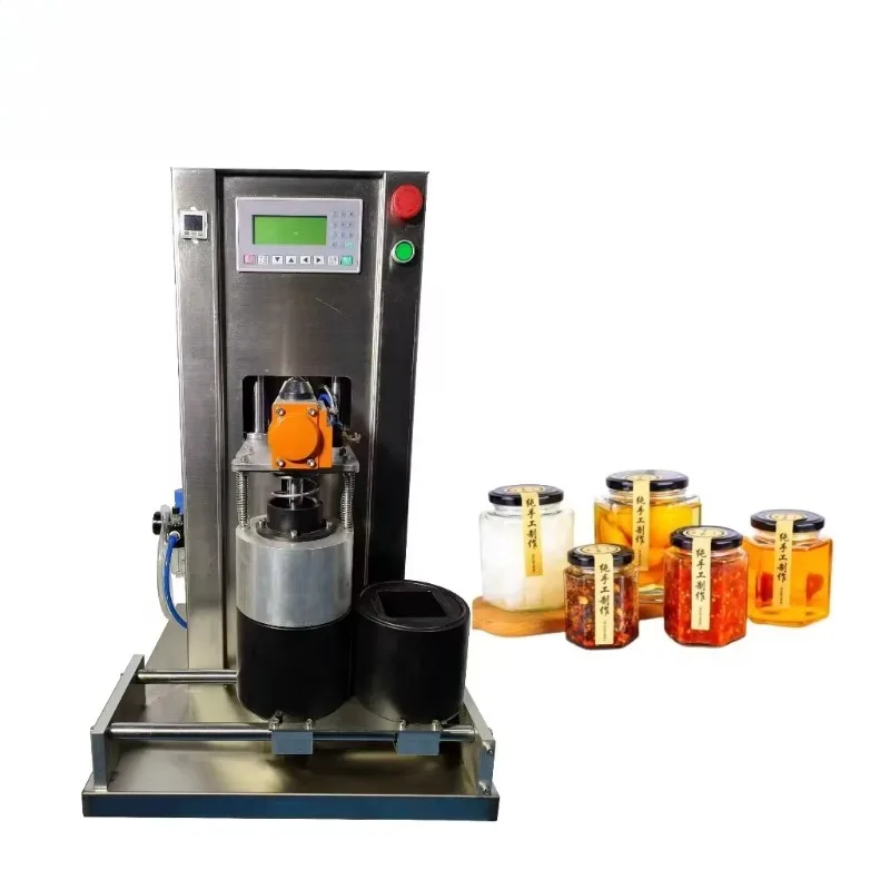 high-efficiency automatic double-station vacuum capping machine, suitable for glass bottle caps, 600-800 caps per hour