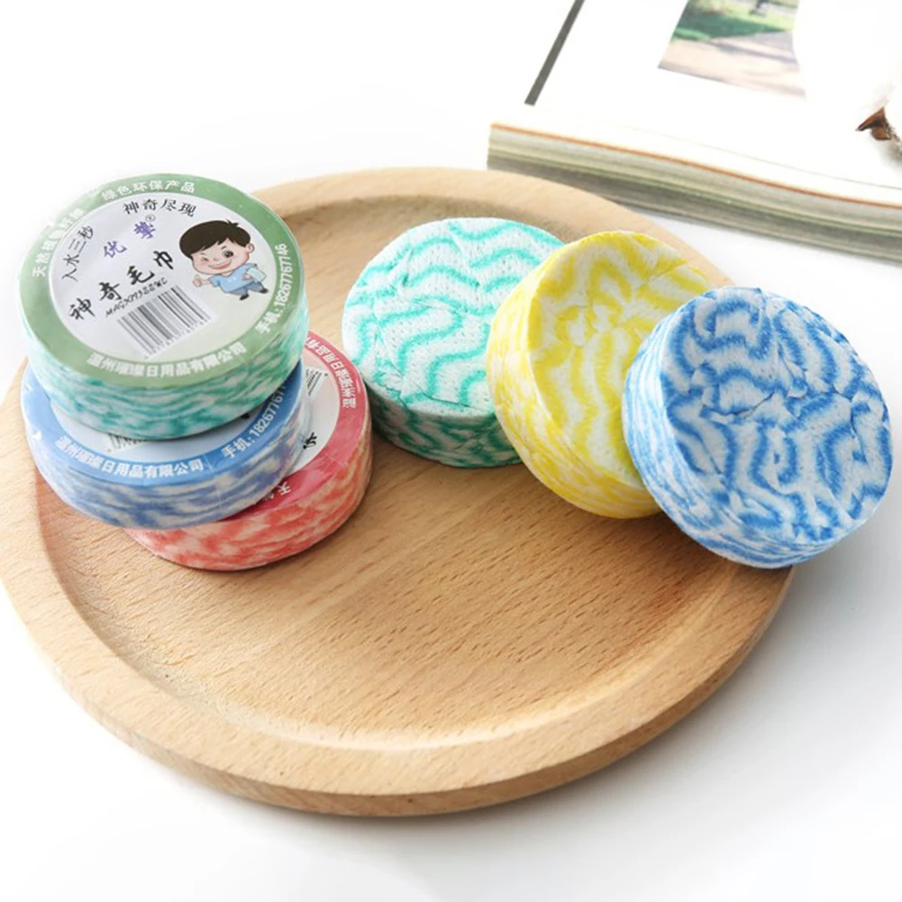 Portable Rag Towel Skin-friendly Comfortable Convenient To Carry.soft Cotton Disposable Great For Your Travel Random Color