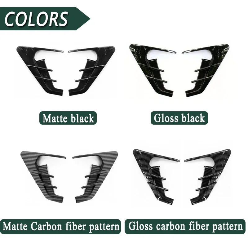 For Tesla Model 3 & Y Side Door Flanked Camera Decoration Trim Dust Cover Decoration Carbon Fiber Pattern Car Modification Part