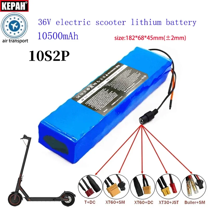 

18650 36V/42v 10s2p 10500mAh Electric scooter power lithium battery electric skateboard bms Scooter balance car