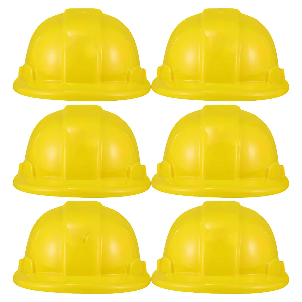 9Pcs Kids Construction Hard Hat Set Bright Color Pretend Play Engineering Safety Cap for Indoor Outdoor Role Play Toddler