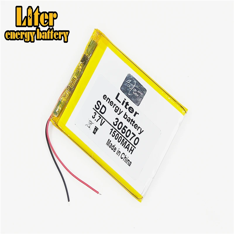 3.7V,1500mAH,[305070] PLIB;polymer lithium ion / Li-ion battery for smart watch,BLUE TOOTH,GPS,mp3,mp4,toy,speaker