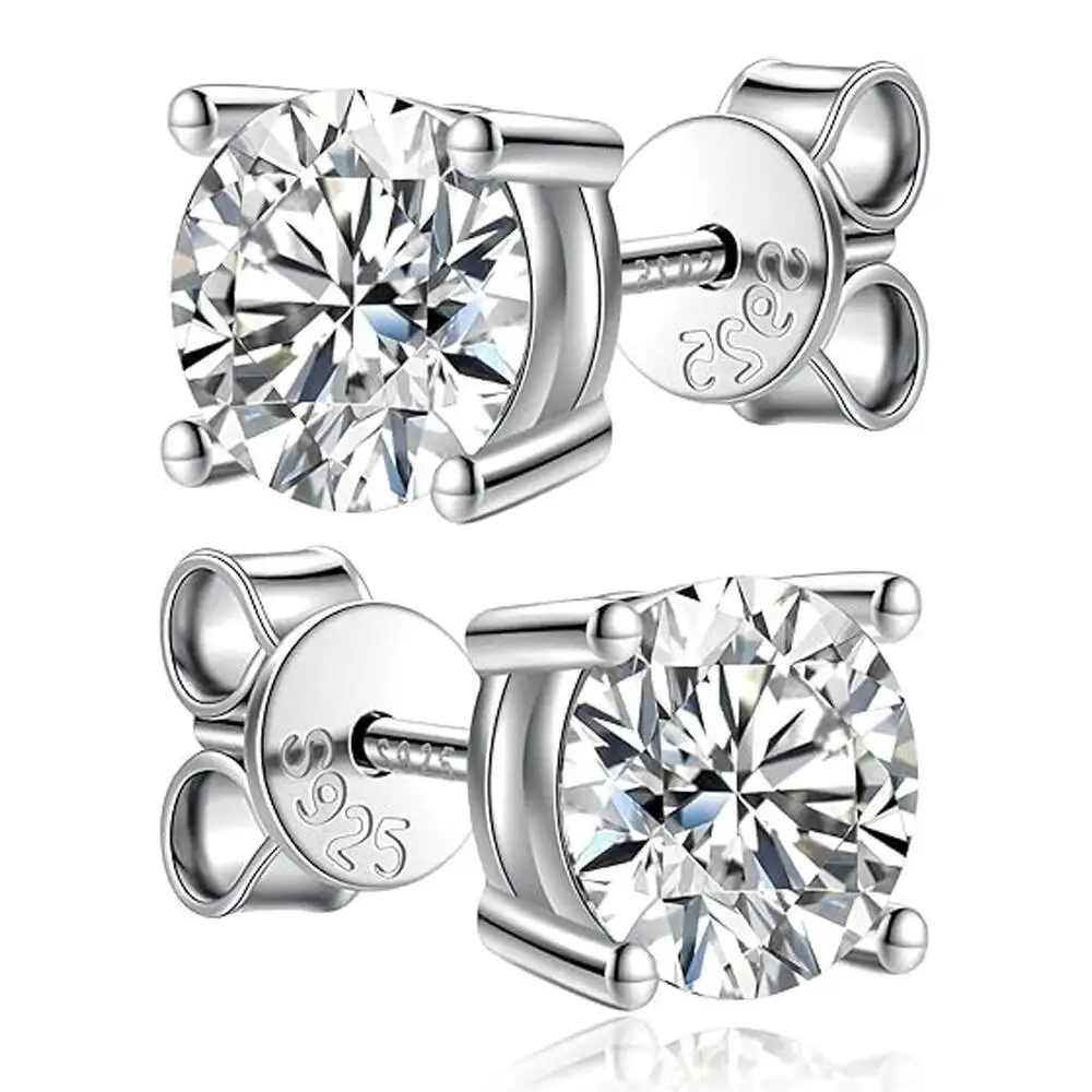 TY 2.0ct مويسانيتي أقراط للنساء مختبر نمت ضياء الأذن ترصيع فضة غرامة مجوهرات هدية S925 فضة أقراط