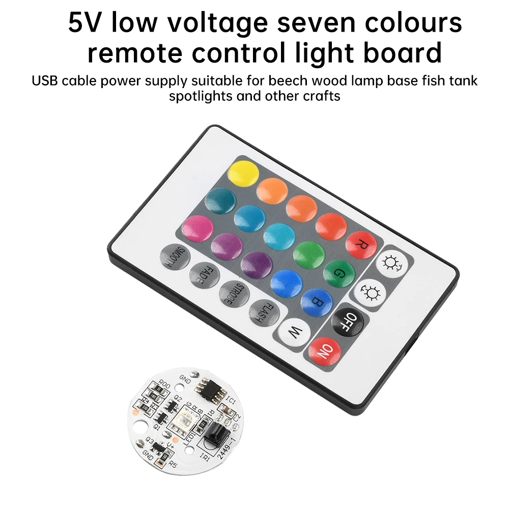 5V Light Source LED Light Panel Colorful Gradient RGB Remote Control Dual Color Temperature Switch Color Changing Night Light