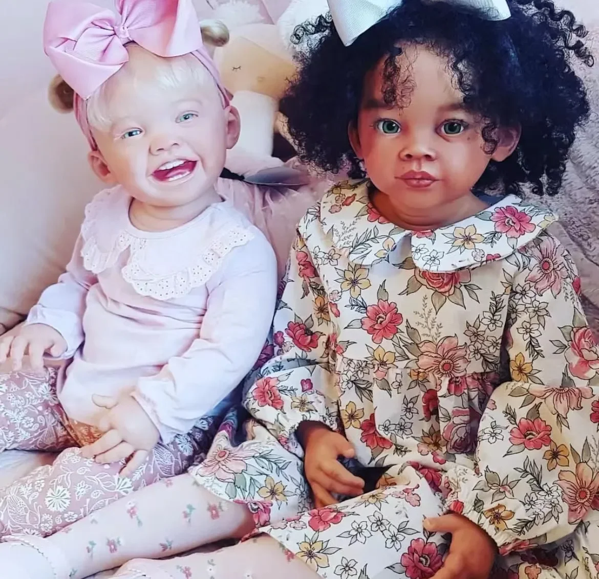 カスタマイズされた 28 インチ リボーン ベイビー メイリ 手根付き巻き毛 完成品人形 アフリカ系アメリカ人