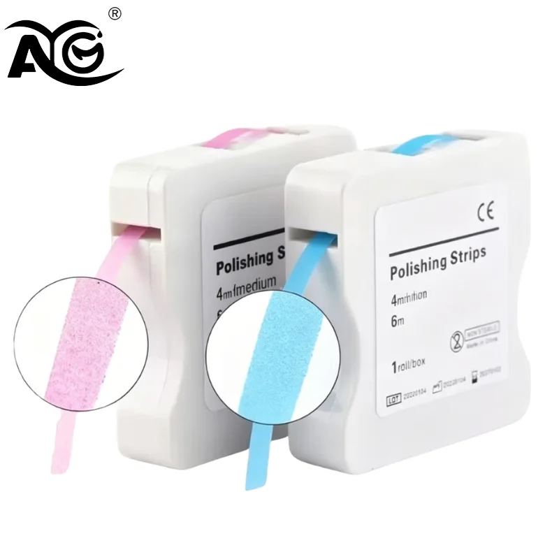 AG 1Roll/Box Dental Polishing Strip 4mm*6m Tooth Interdental Resin Surface Grinding Whitening Sanding Dentist Material
