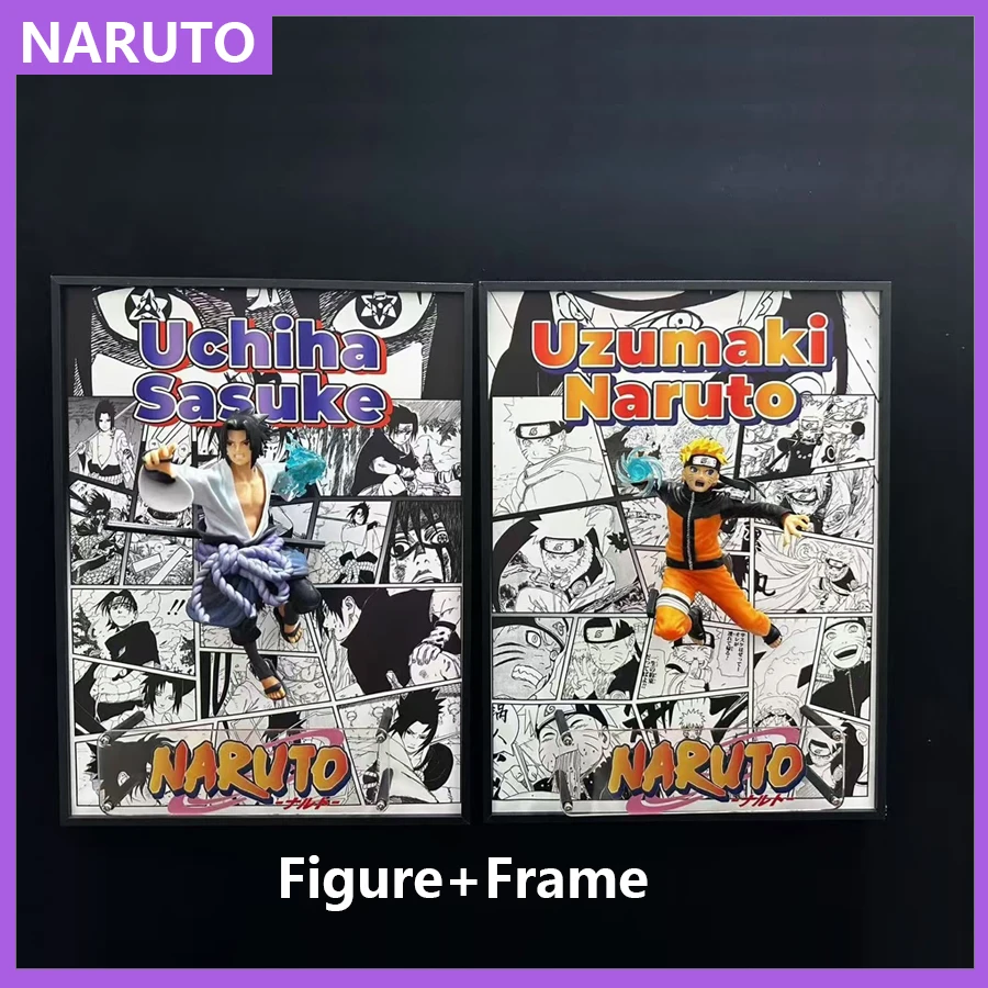 42*30 см креативная 3D картина Саске фоторамка аниме Узумаки Наруто настенное художественное украшение для гостиной игрушечные фигурки статуи