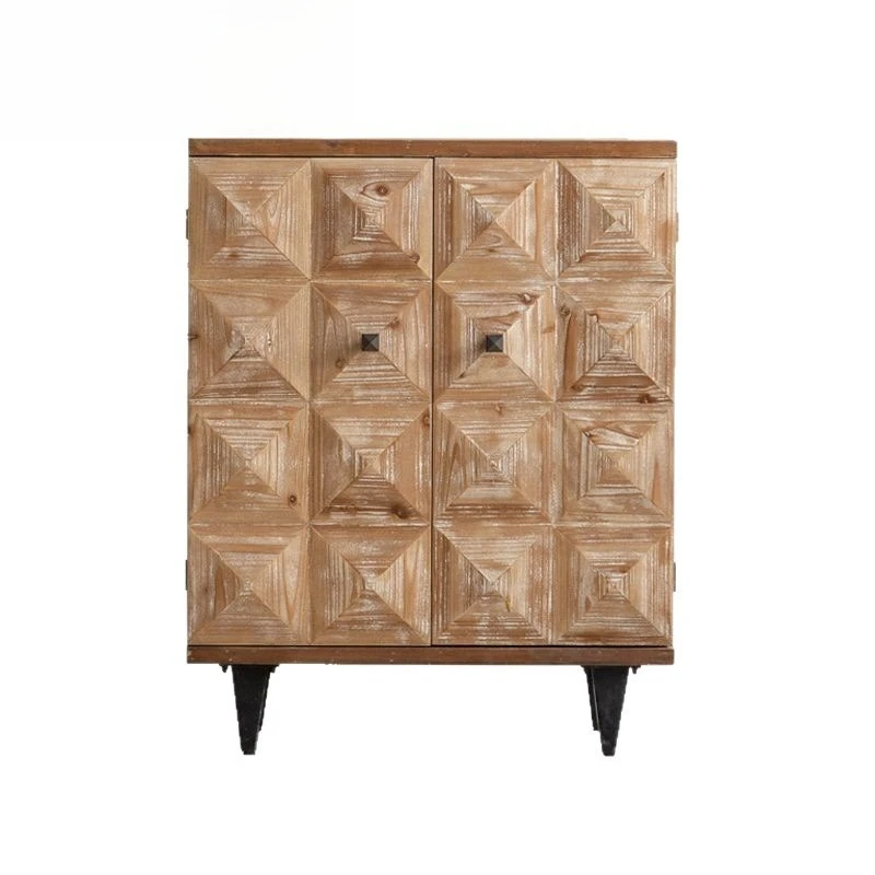

Retro medium chest cabinet cabinet cabinet American solid wood porch cabinet dining side cabinet five chest cabinet French