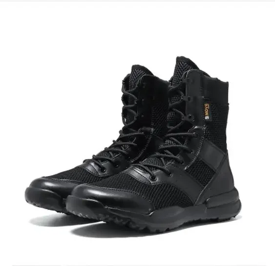 Summer  Men Women Climbing Training Lightweight Waterproof Tactical Boots Outdoor Hiking Breathable Mesh Shoes