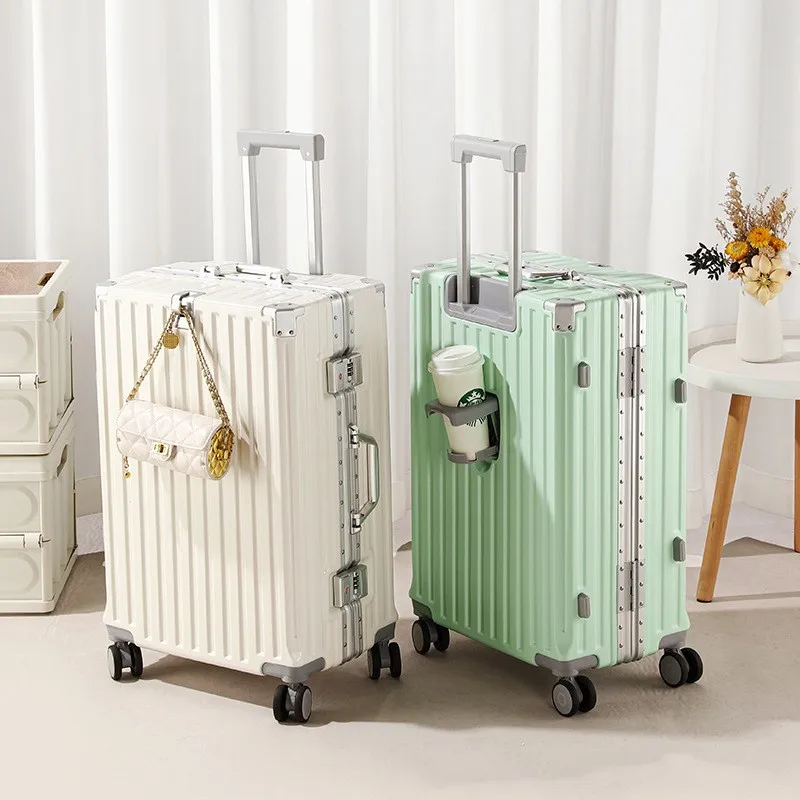 Multi-Functional Luggage Unisex Student Trolley Case Large Capaci Thickened Suitcase Universal Wheel 20 24 26 inch Roller Trunk