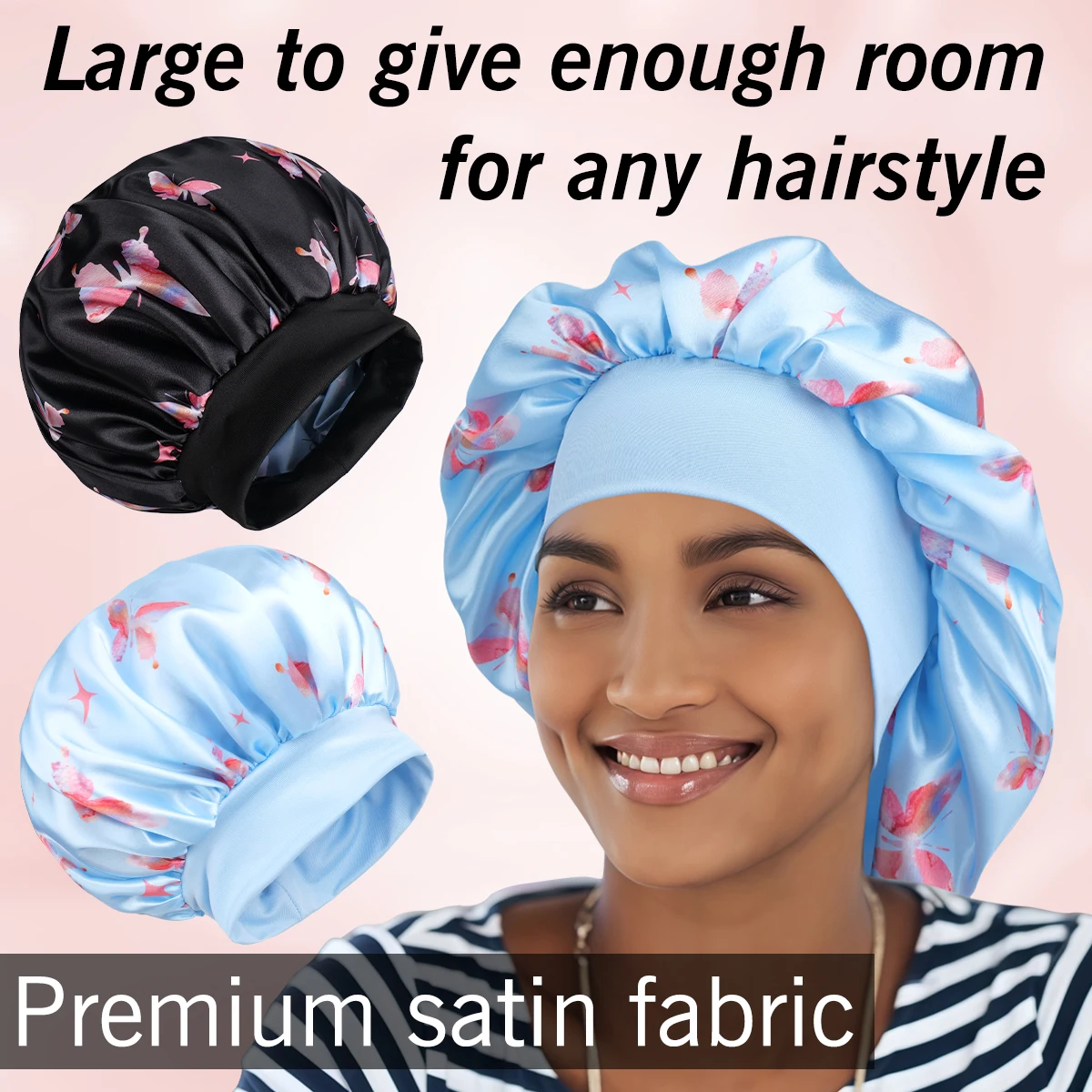 

1 шт. шапочка для сна с мечтательной бабочкой — женский мягкий и удобный стиль, подходит для всех типов волос, идеальный праздничный подарок