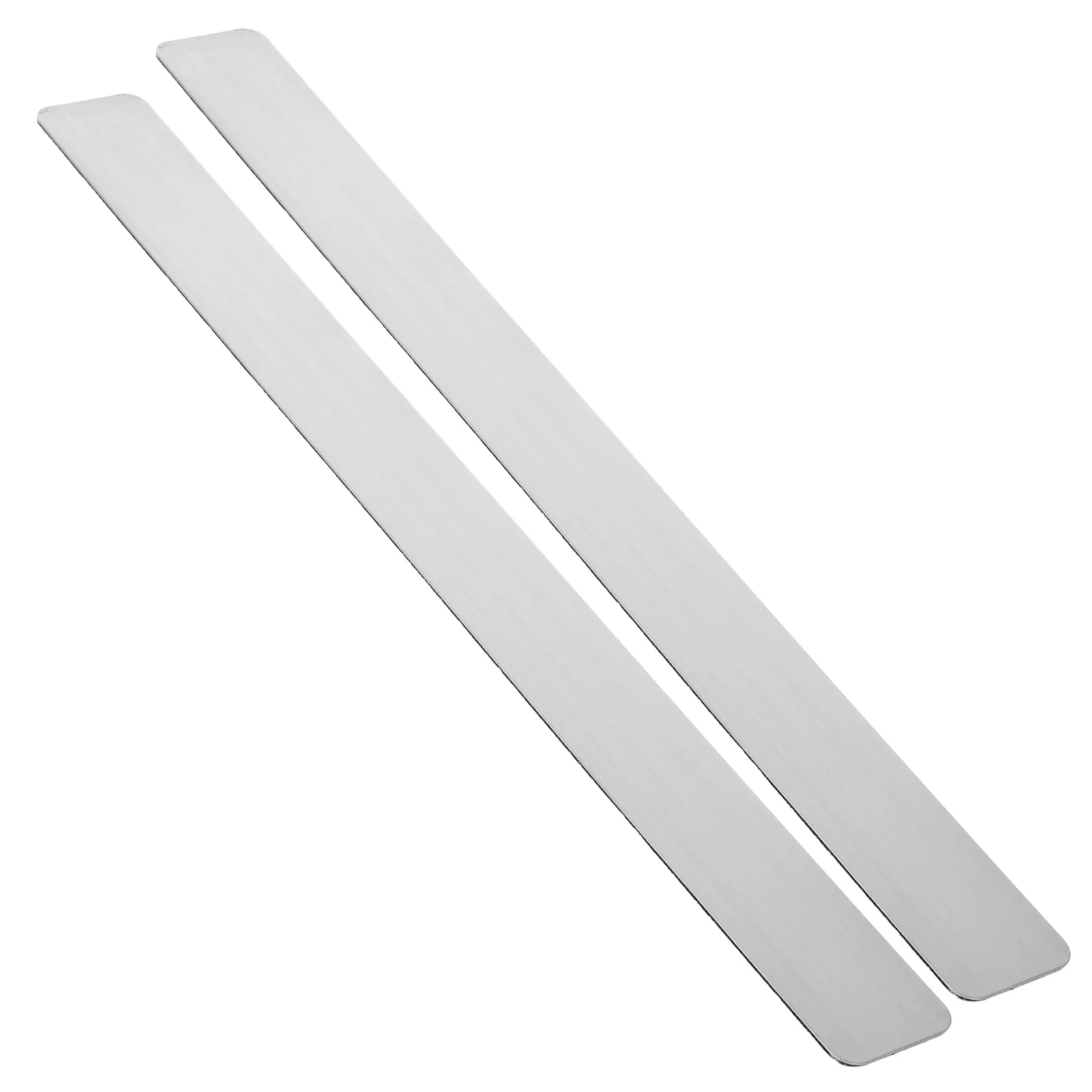 2 Pcs Bulletin Board Iron Sheet Back Adhesive Strips Magnetic Attraction Silver