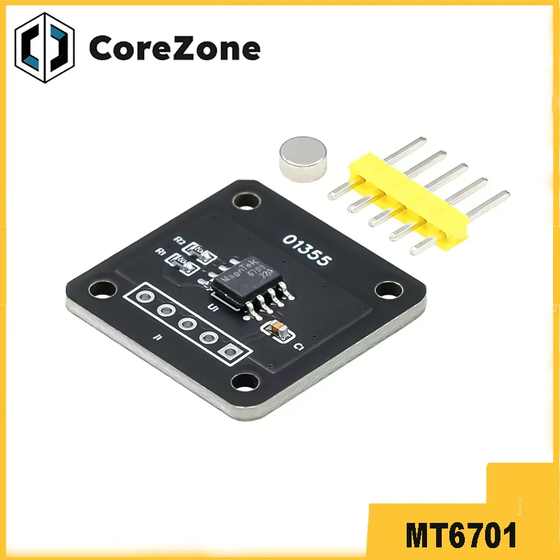 MT6701 magnetic encoder magnetic induction angle measurement sensor module 14bit high precision instead of AS5600