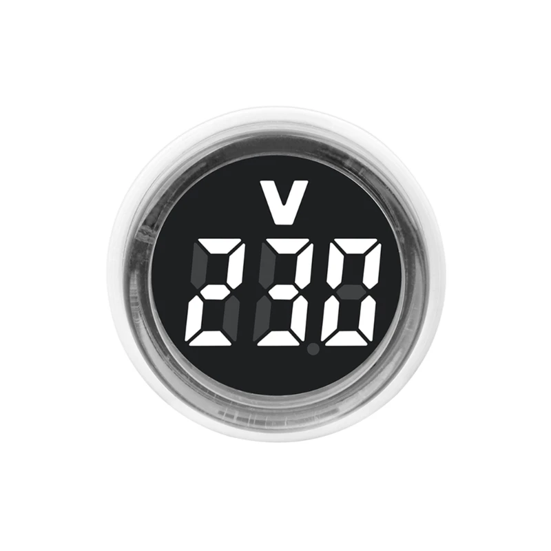 Voltmetro digitale a LED a pannello rotondo per tensione digitale AC230V energia elettrica Dropship